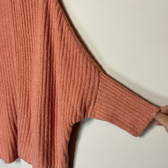 Barefoot Dreams Women S CozyChic Lite Ribbed Shrug Cardigan Sweater Coral Pink - Picture 2 of 9